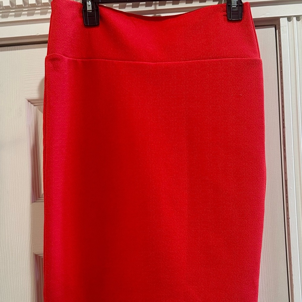 LuLaRoe Vibrant Red Pencil Skirt